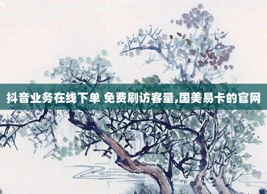 抖音业务在线下单 免费刷访客量,国美易卡的官网